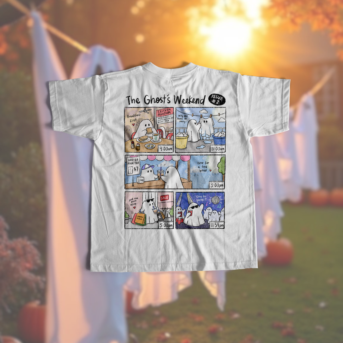 GHOST'S WEEKEND (WHITE T)