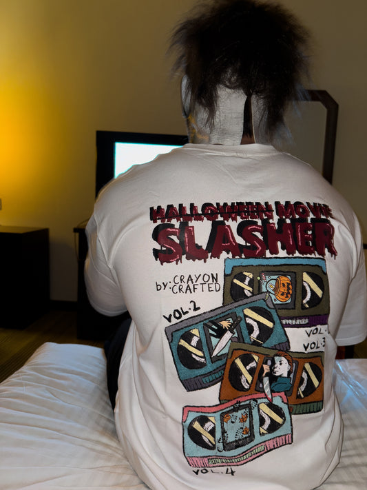 SLASHER MOVIE (WHITE T)