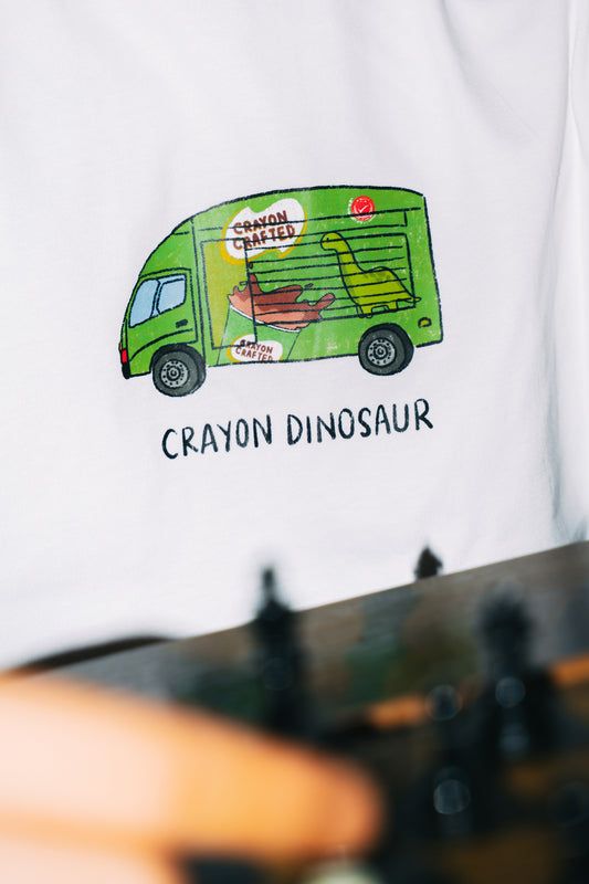 CRAYON DINOSAUR (WHITE T)