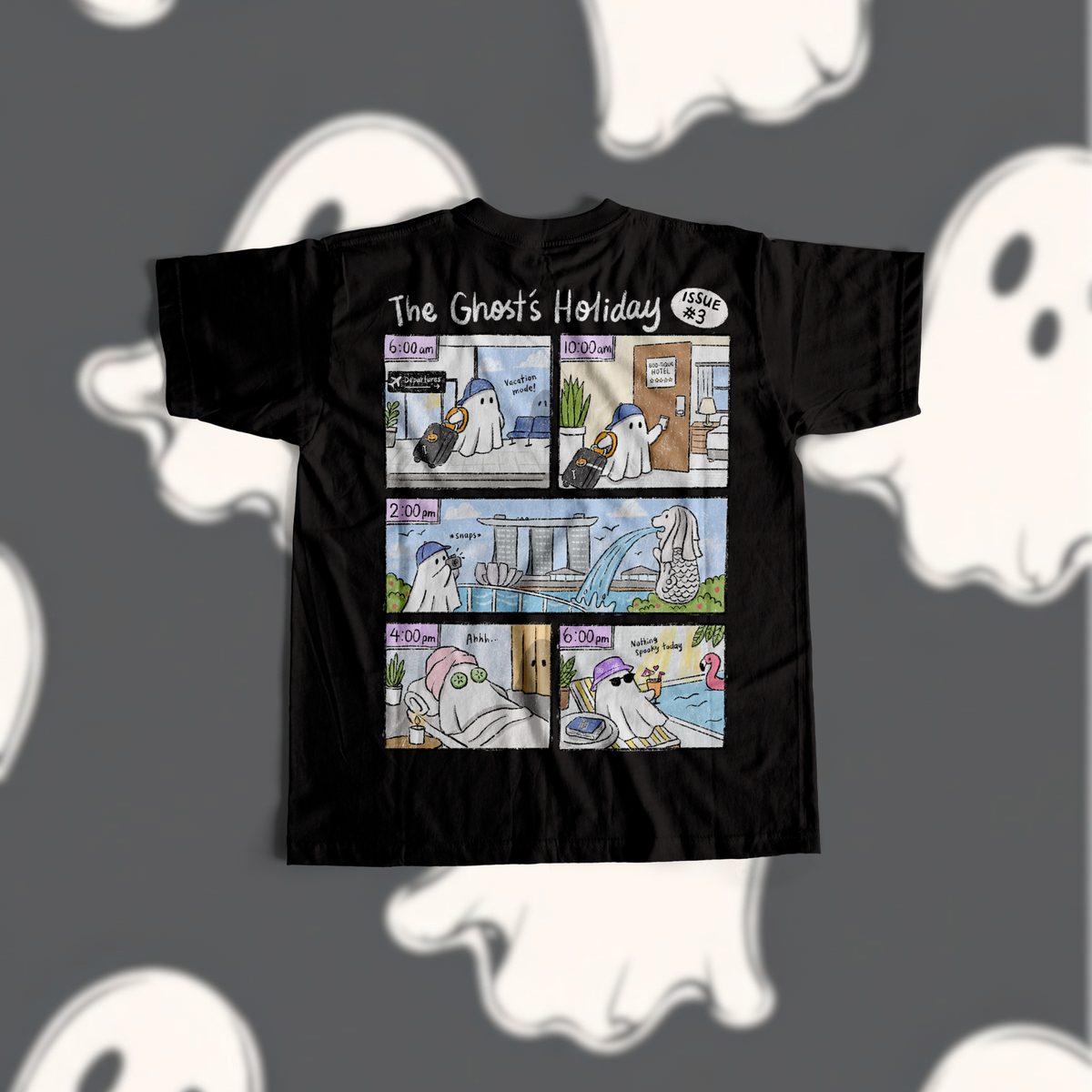 GHOST'S HOLIDAY (BLACK T)