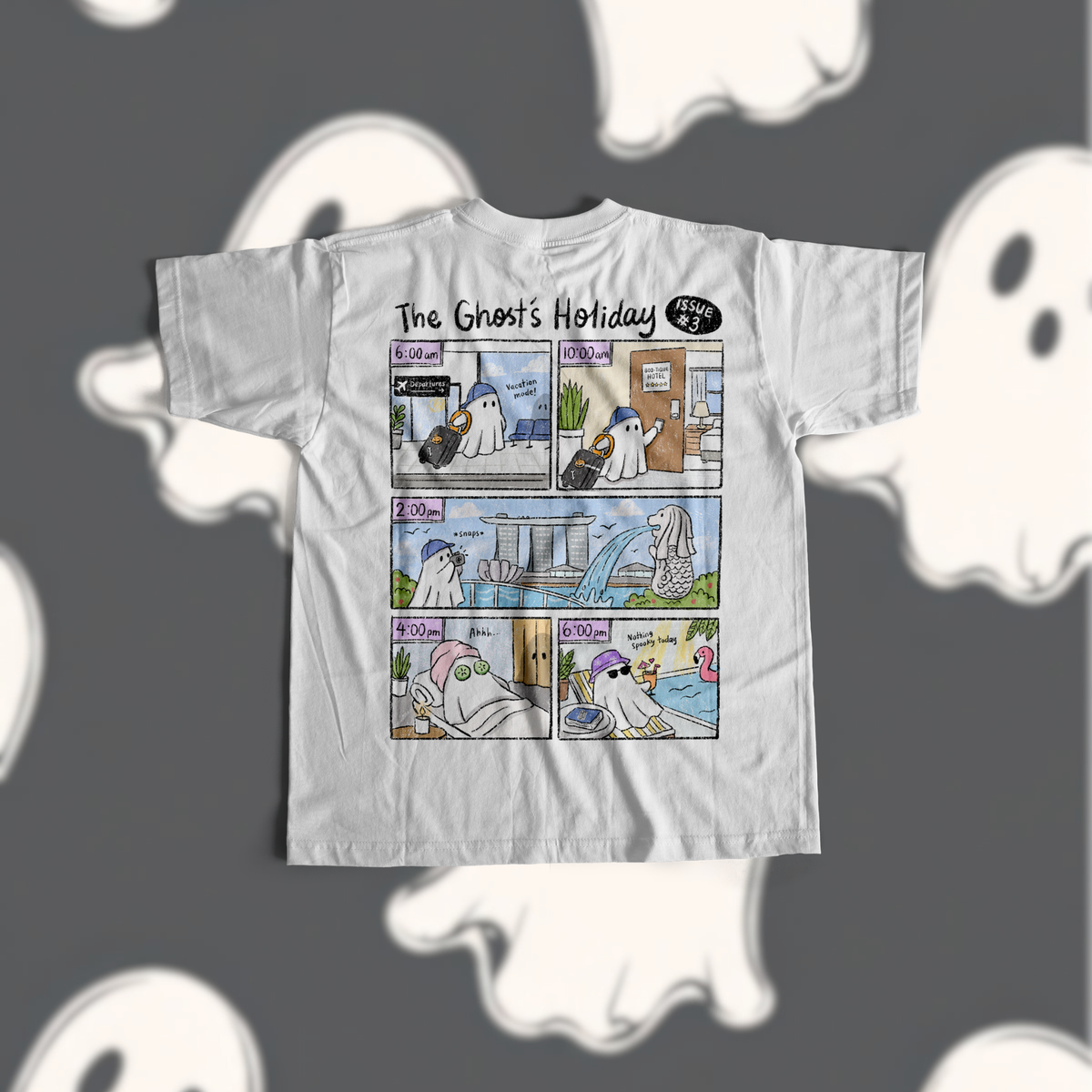 GHOST'S HOLIDAY (WHITE T)