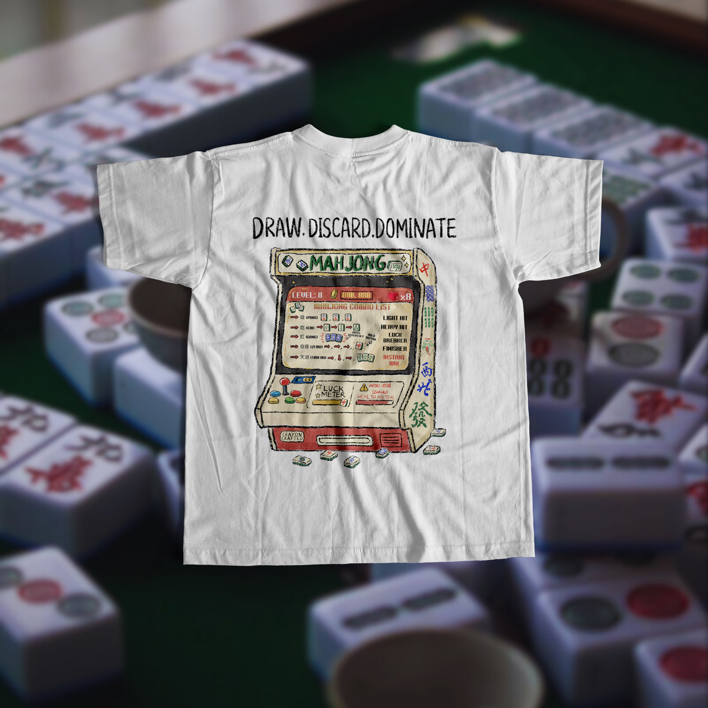 MAHJONG ARCADE (WHITE T)