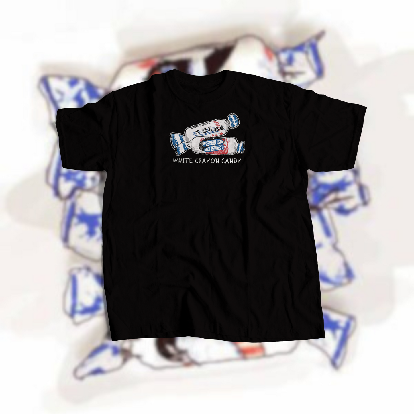 WHITE CRAYON CANDY (BLACK T)